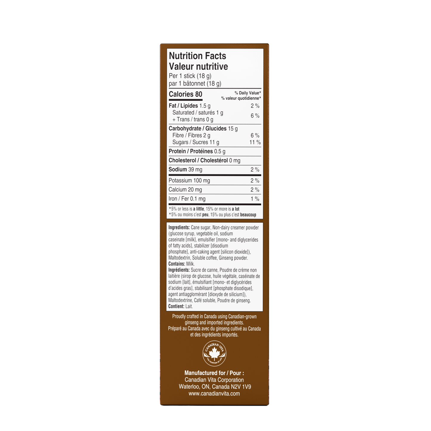 Canadian Vita Instant Ginseng Coffee - 10 sticks